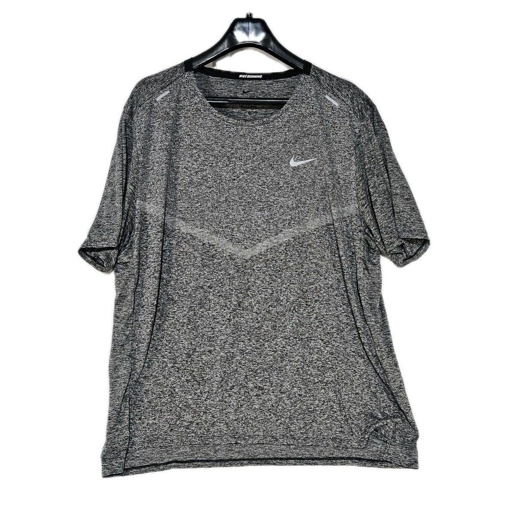 Nike Shirt DRI-FIT Rise 365 Short-Sleeve Running Mens Sz 2XL Gray Athleisure EUC - Picture 2 of 12